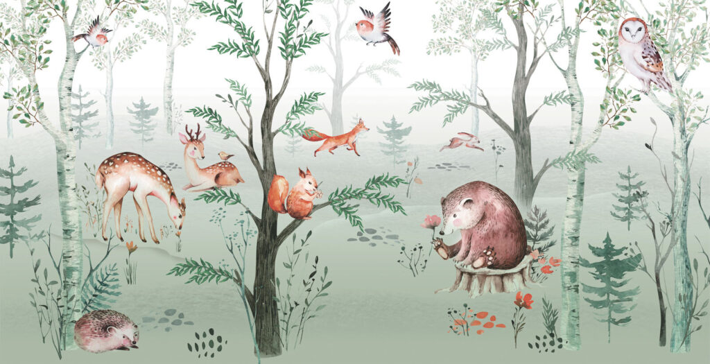 Animais entre os ramos — design completo