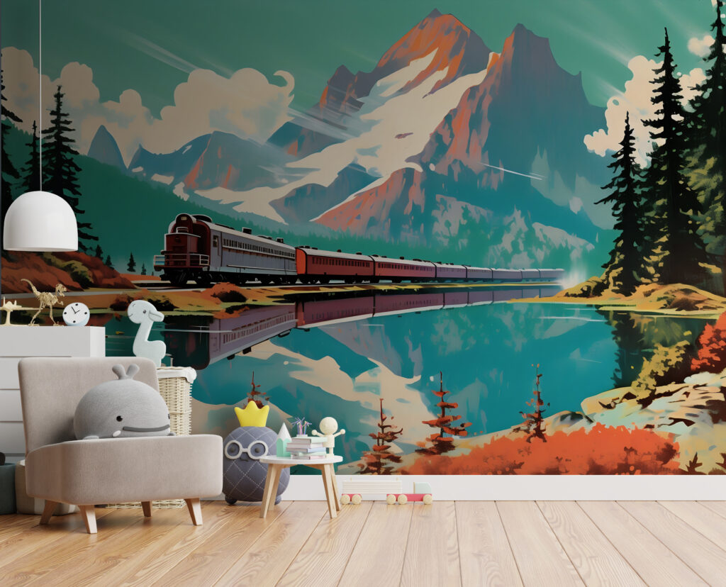 Comboio junto ao lago — interior 2
