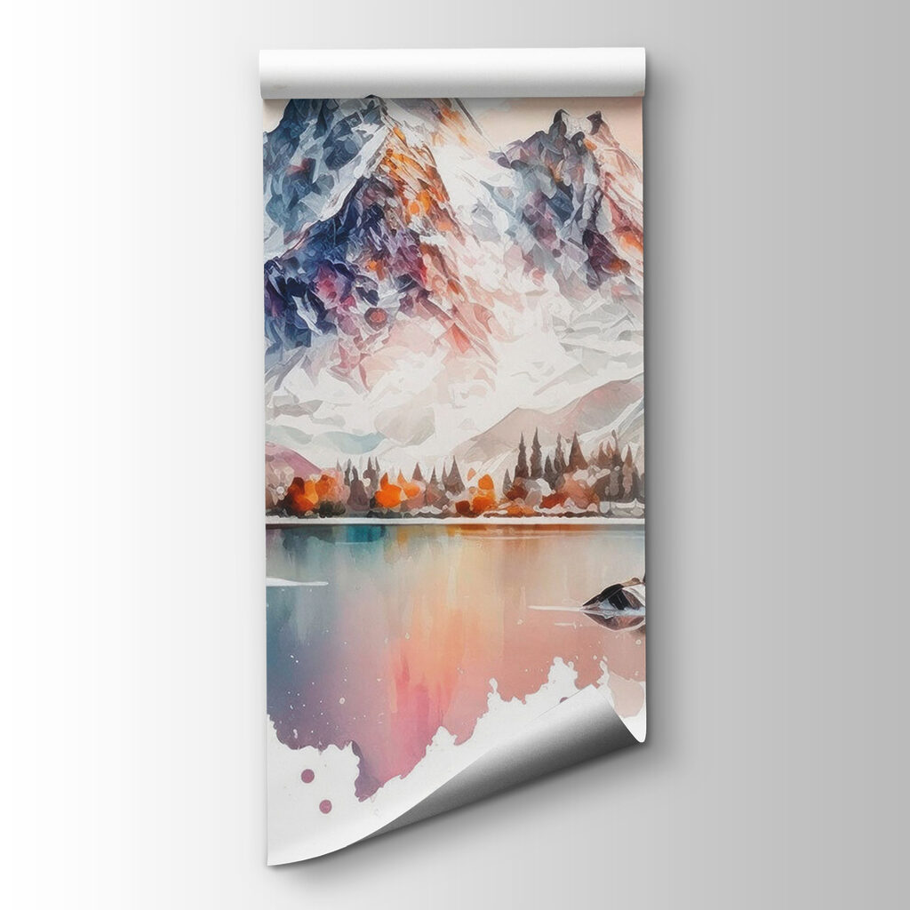 Montanha refletida no lago — vista do produto