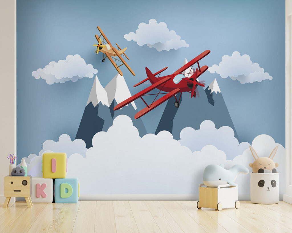 Aviões entre nuvens brancas — interior 3