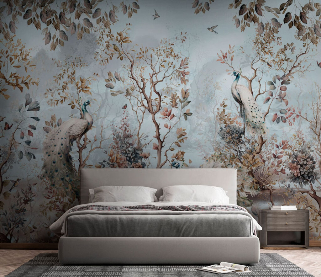 Bosque com aves claras — interior 2