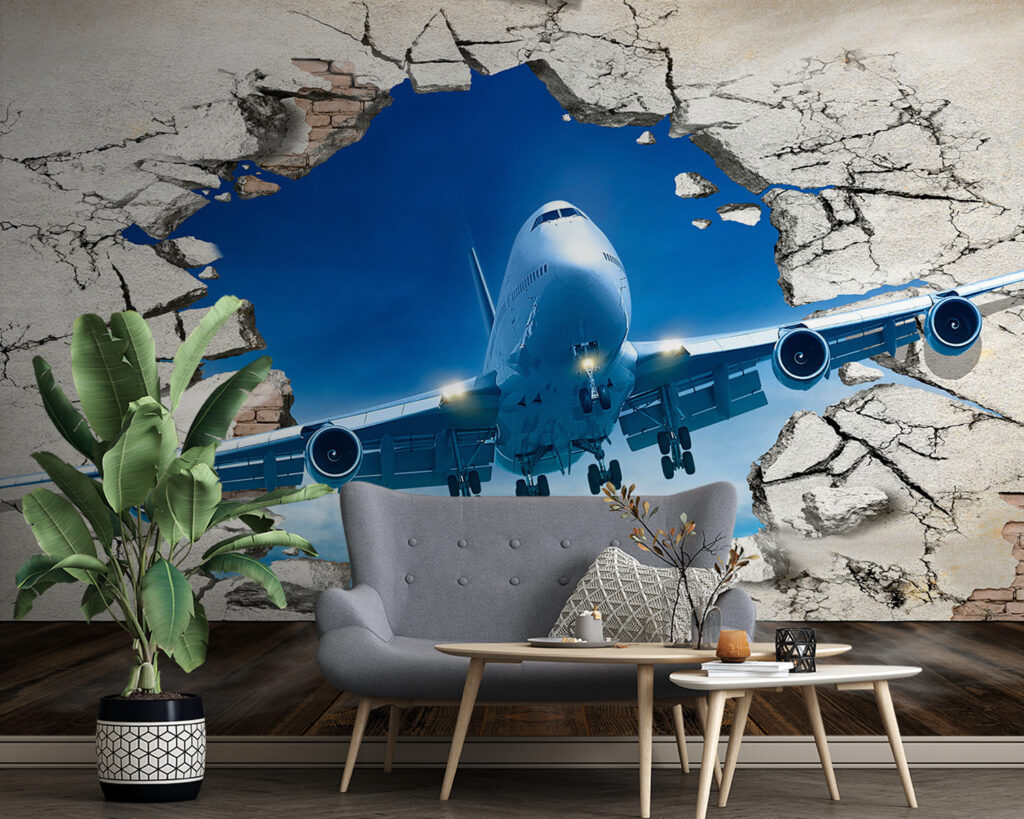 Avião através da parede — interior 1