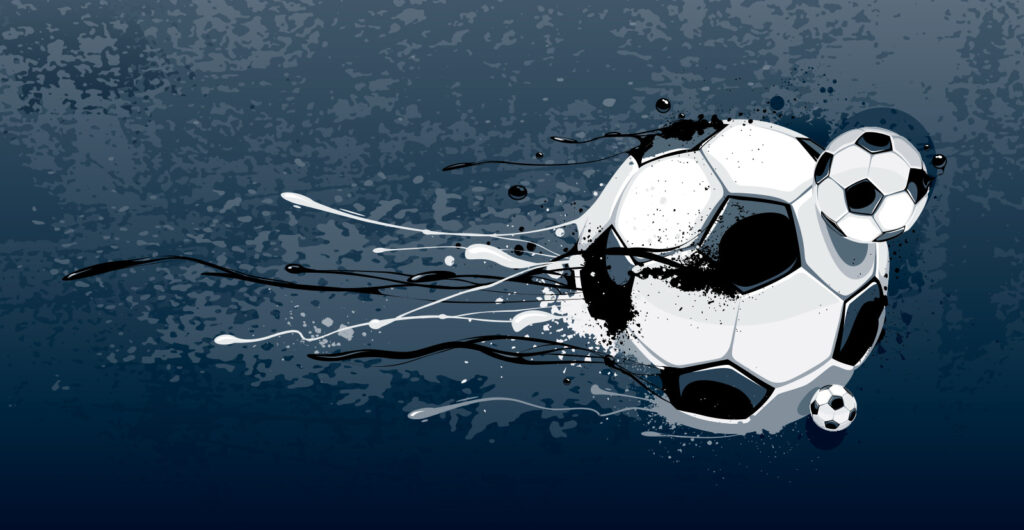 Futebol em azul — design completo