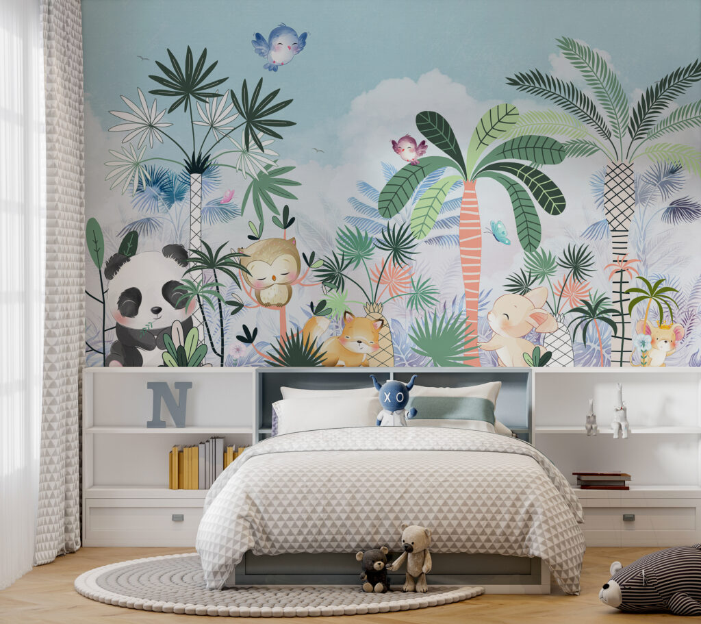 Animais entre palmeiras — interior 4