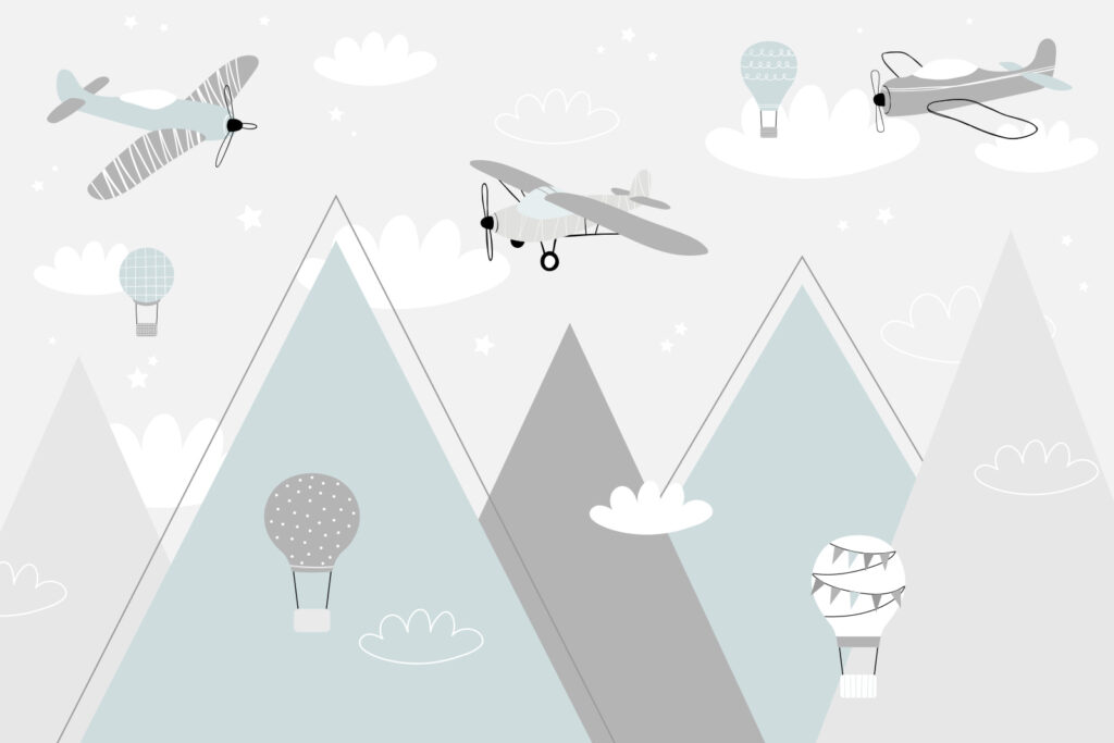 Aviões e balões — design completo