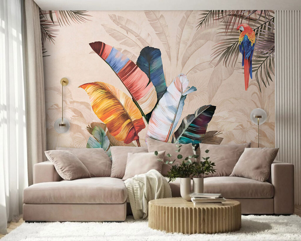 Ave rodeada de folhas — interior 2