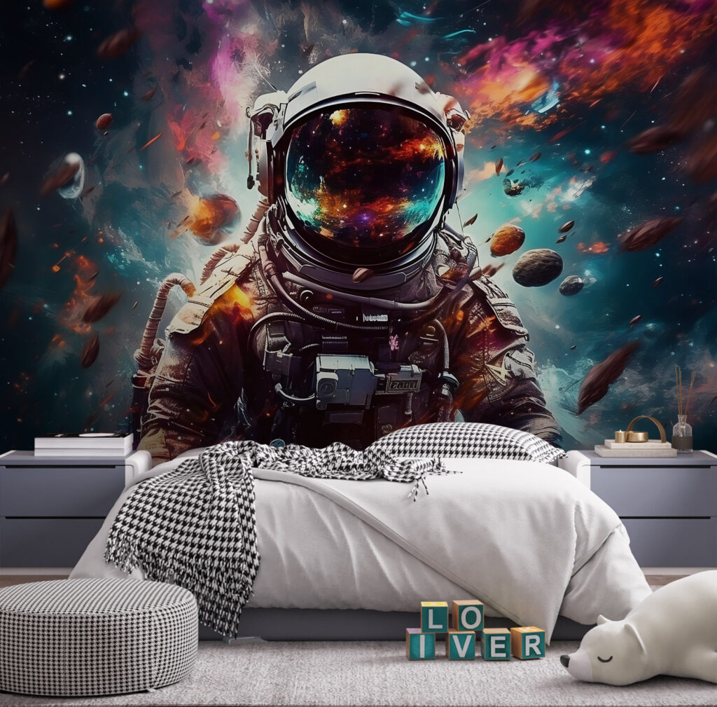 Astronauta numa nébula colorida — interior 2