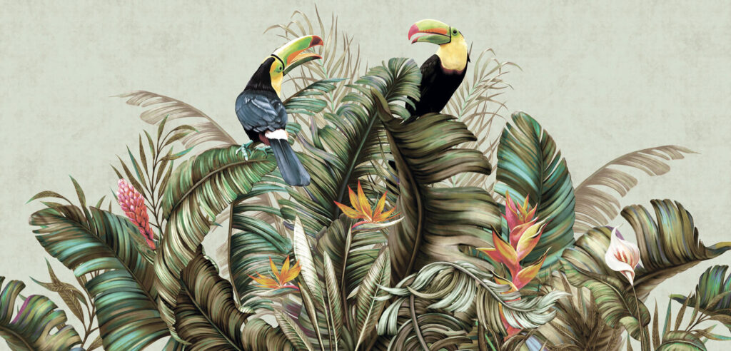 Tucanos entre verde-selva — design completo