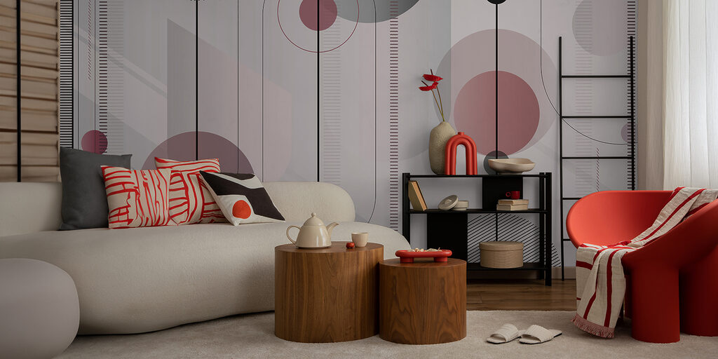 Círculos sobre riscas finas — interior 1
