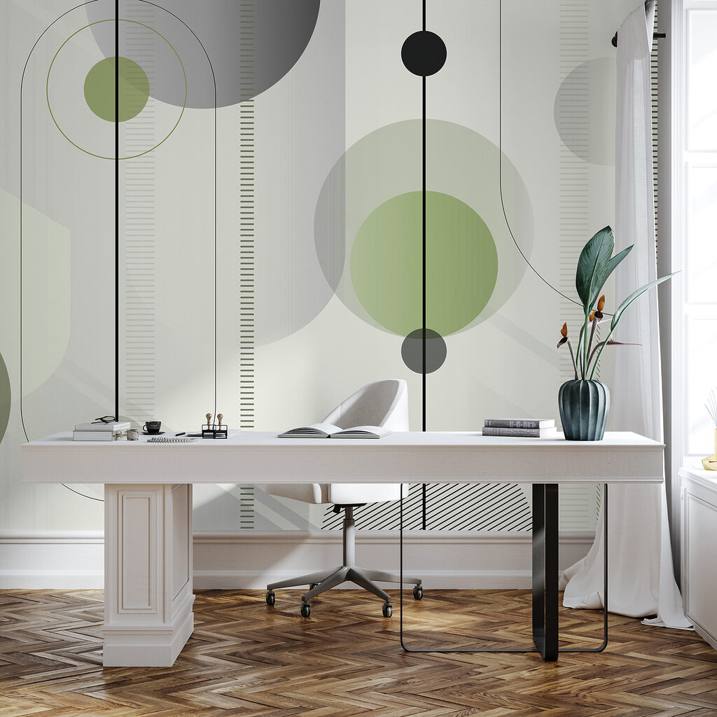 Círculos sobre riscas finas — interior 1