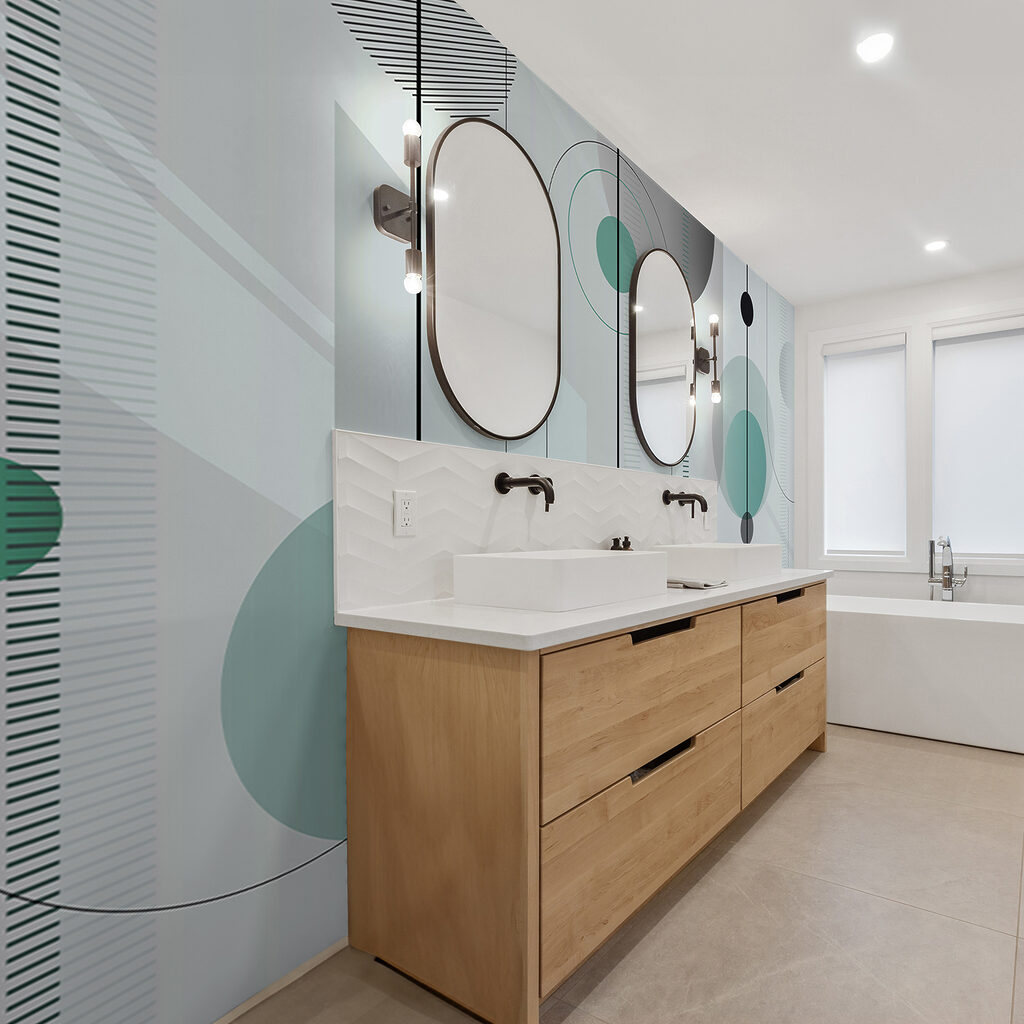 Círculos sobre riscas finas — interior 1