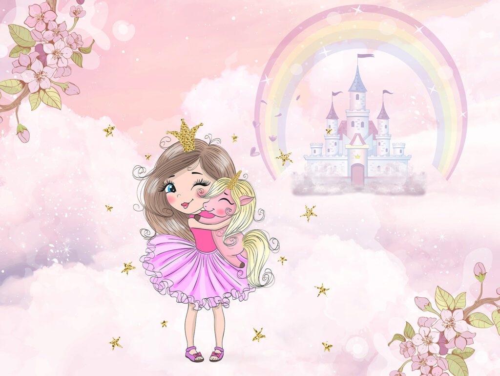 Princesa no castelo arco-íris — design completo