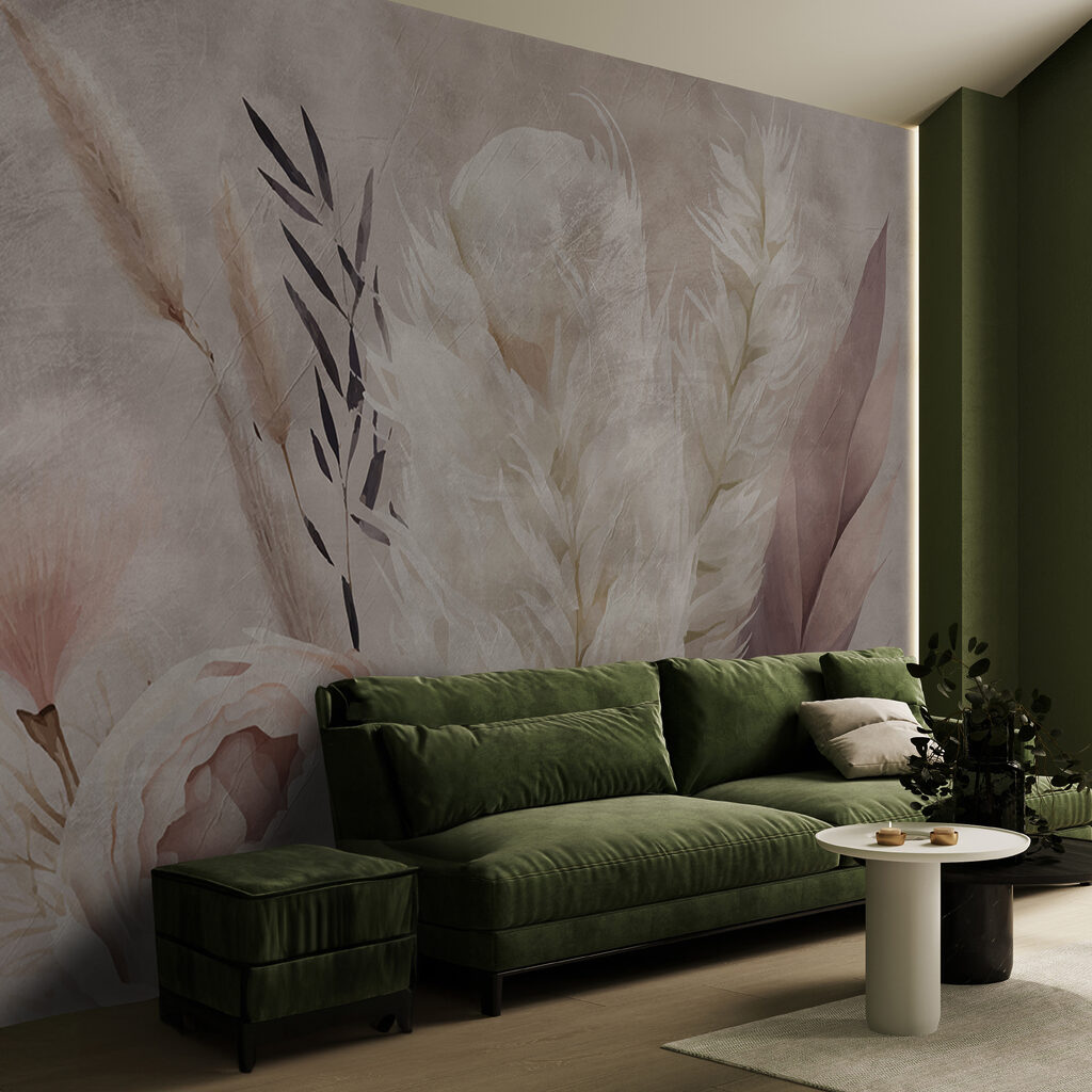 Rosa entre gramíneas secas — interior 6