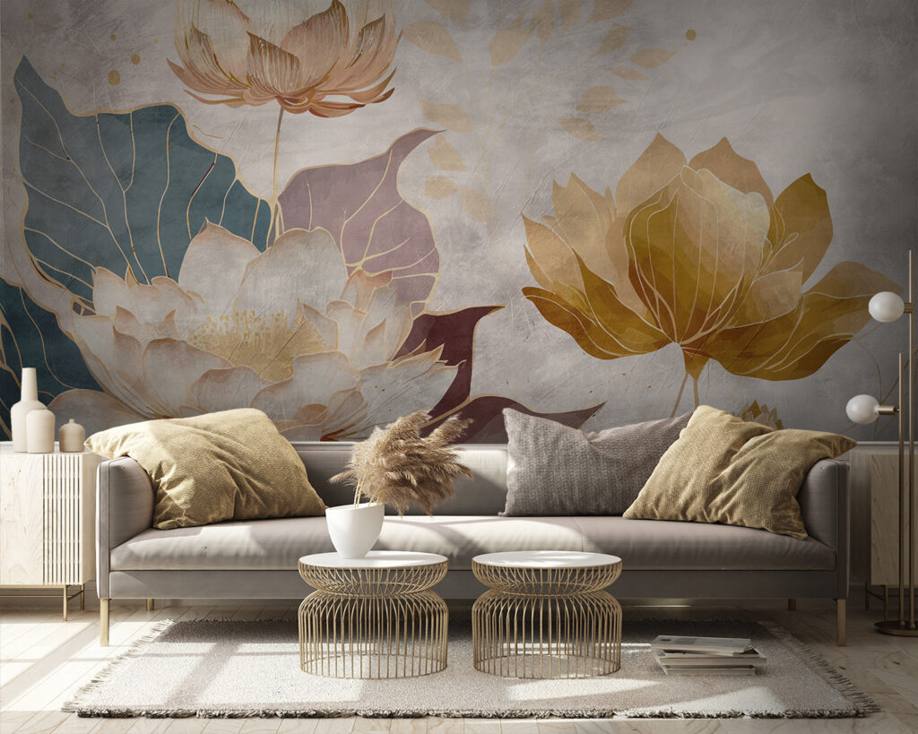 Flores em tons dourados — interior 5