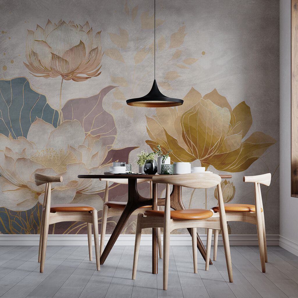 Flores em tons dourados — interior 7