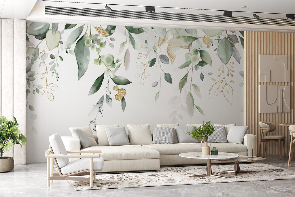 Folhagem sobre branco — interior 7