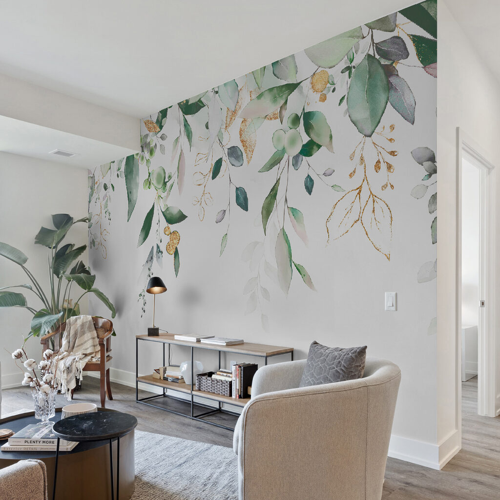 Folhagem sobre branco — interior 4