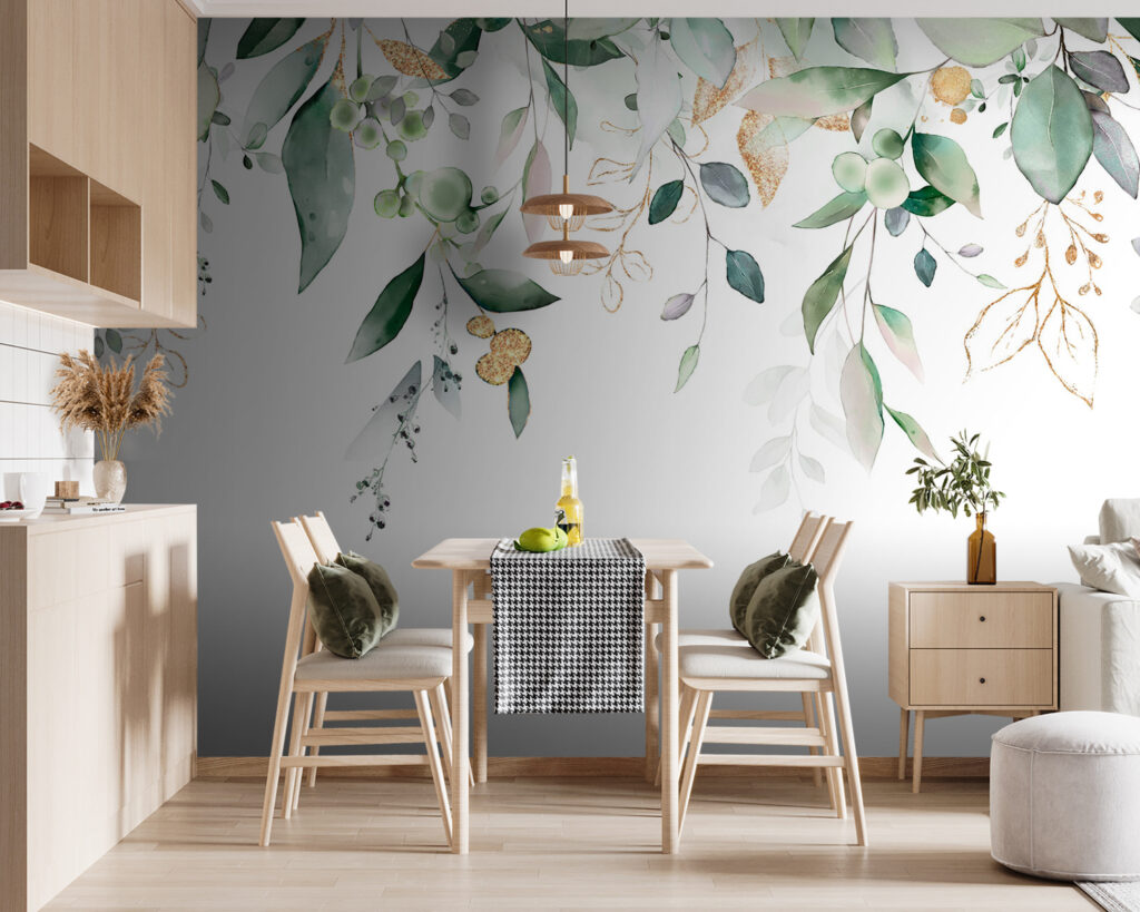 Folhagem sobre branco — interior 3