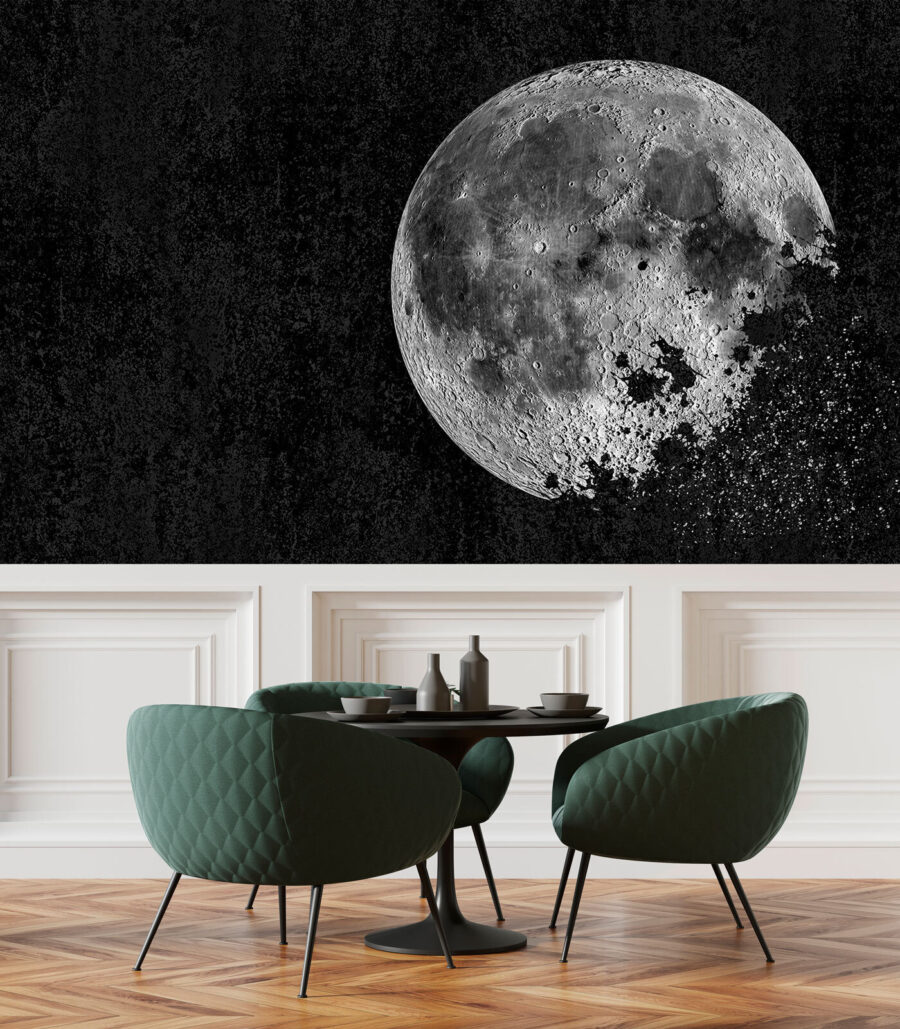 Lua em negro noturno — interior 1