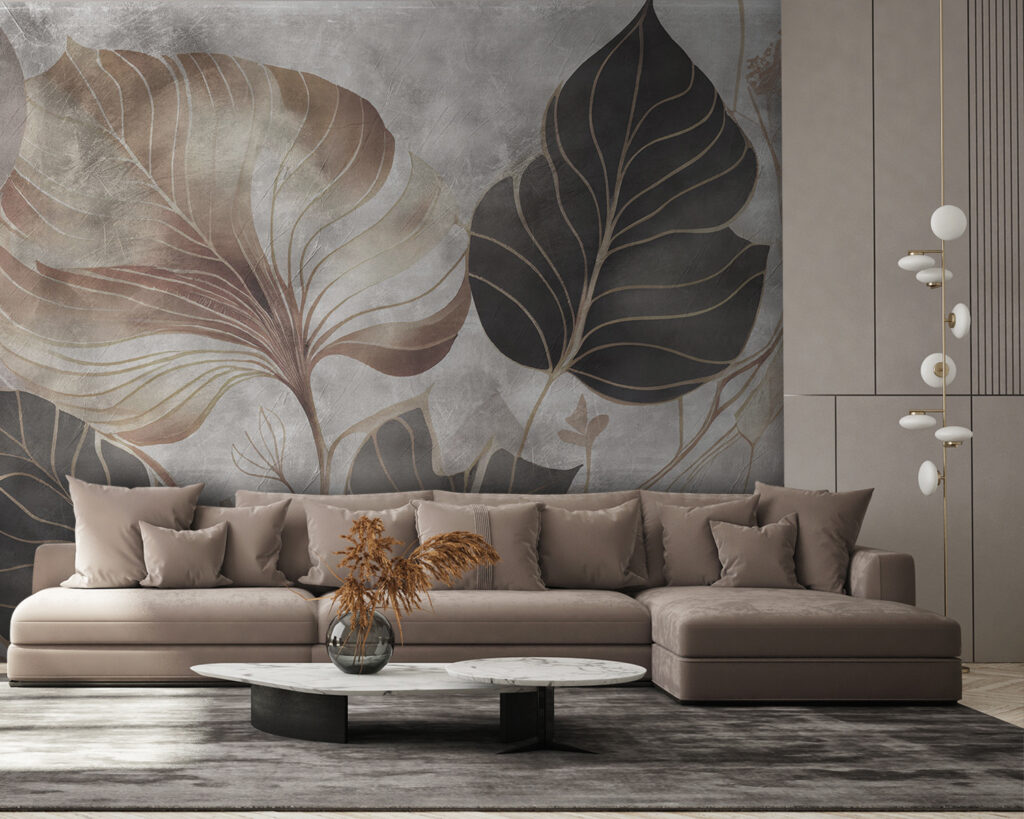 Folhas em camadas terrosas — interior 3