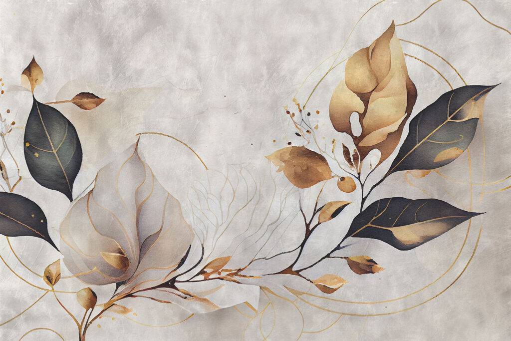 Folhas escuras nas laterais — design completo