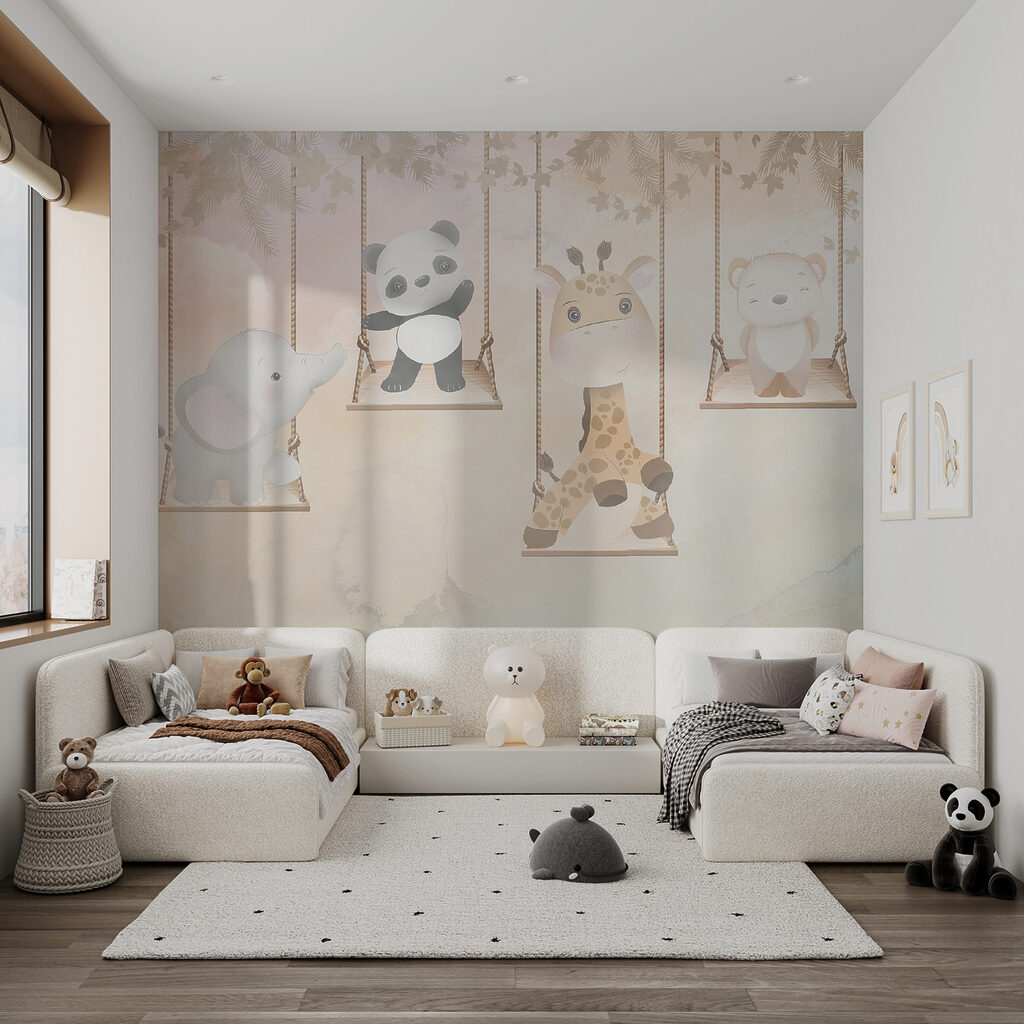 Animais em baloiços — interior 5