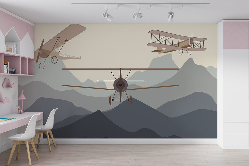 Três aviões sobre montanhas — interior 3