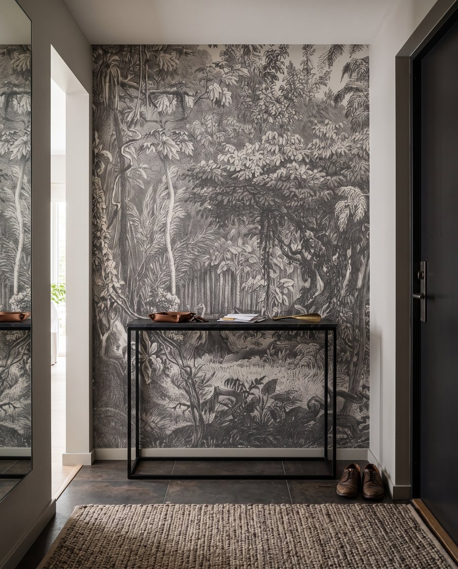 Floresta primitiva num interior