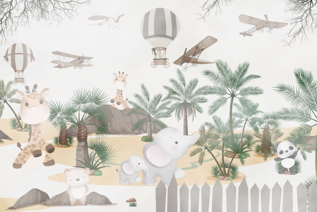 Animais atrás de vedações — design completo