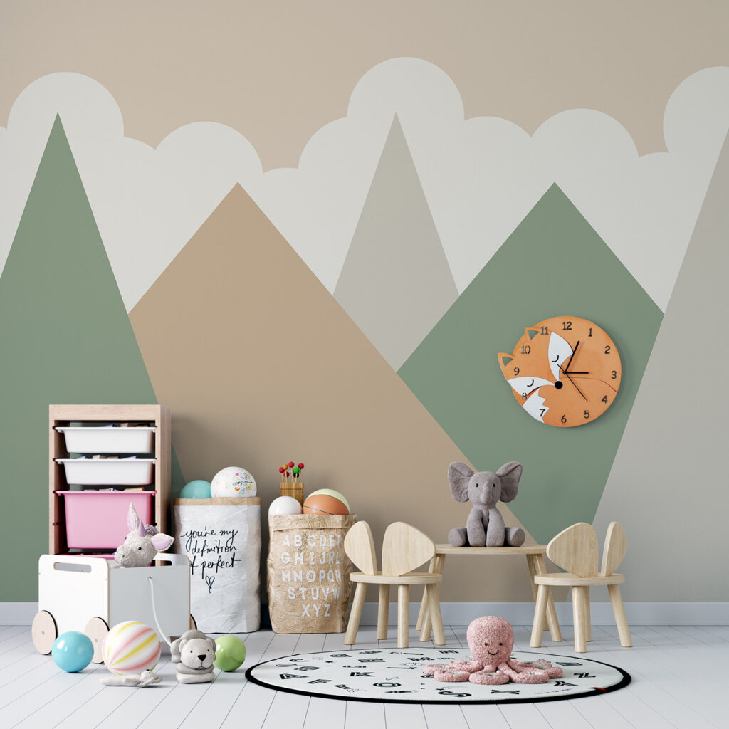 Montanhas pastel sob nuvens — interior 3