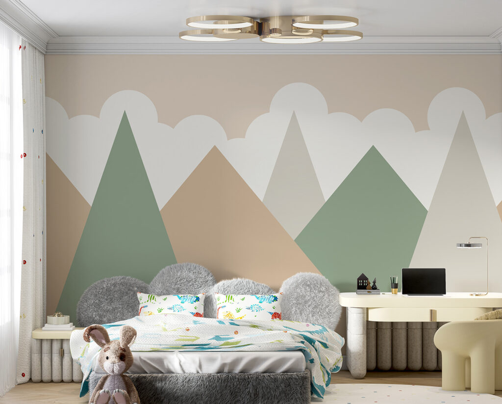 Montanhas pastel sob nuvens — interior 5