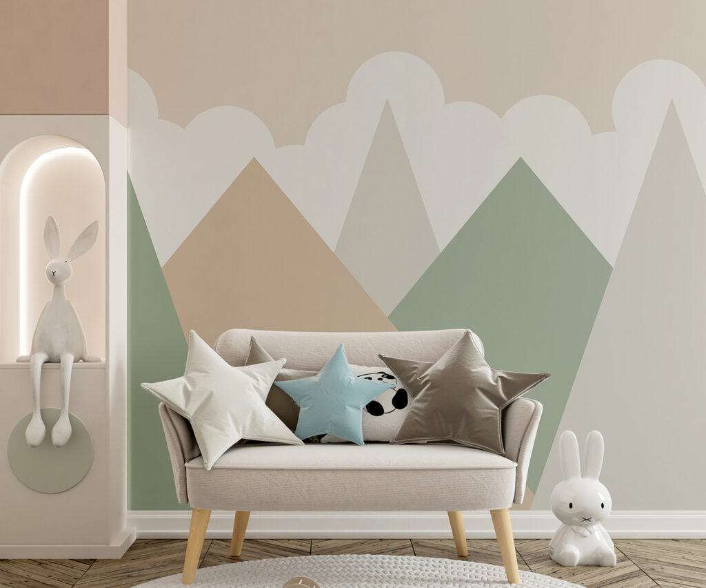 Montanhas pastel sob nuvens — interior 6