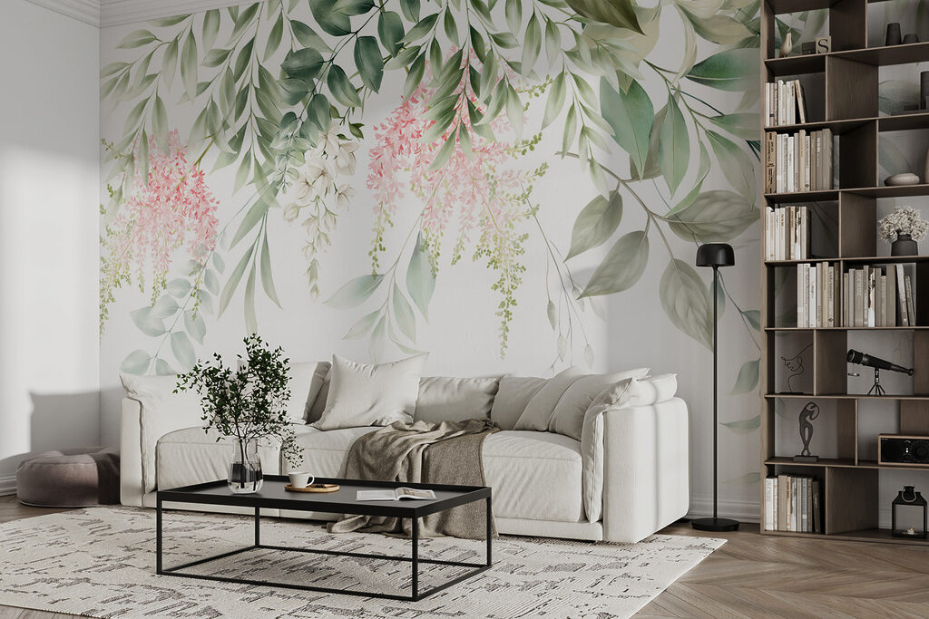 Flores e folhas pendentes — interior 6
