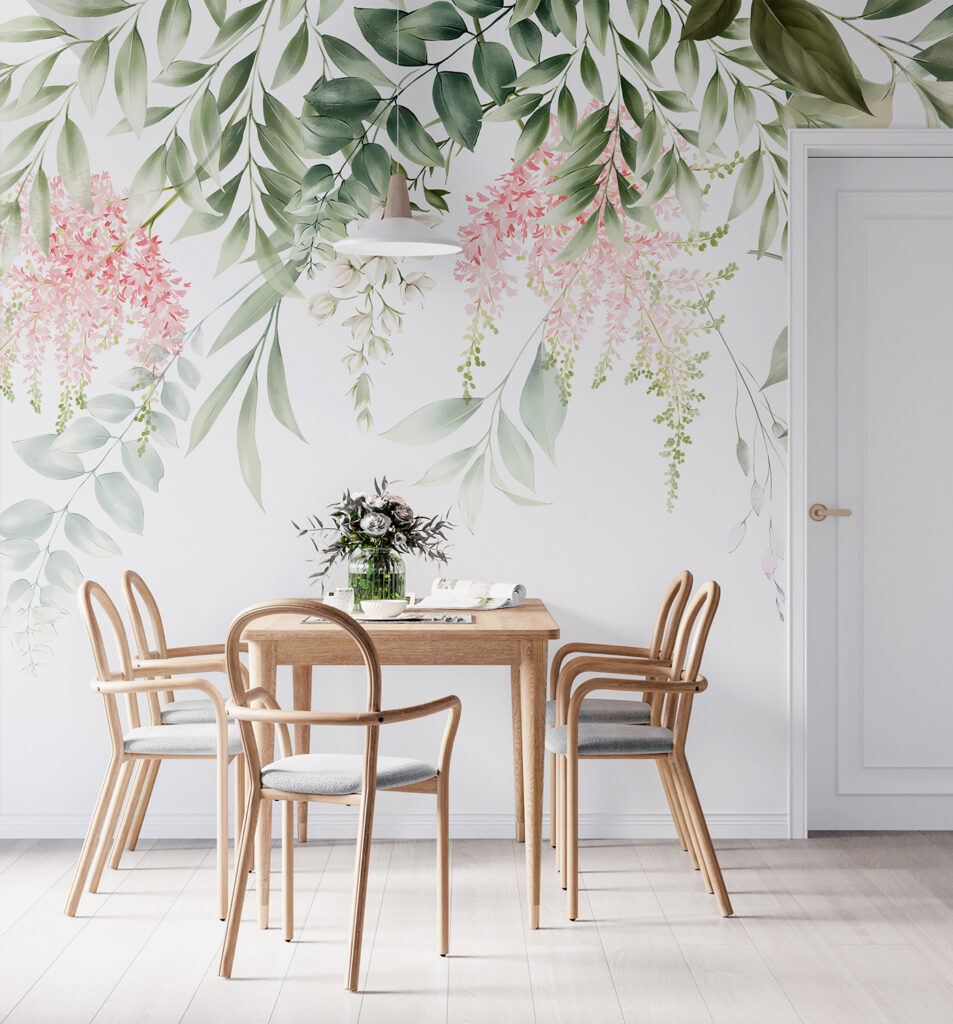 Flores e folhas pendentes — interior 5
