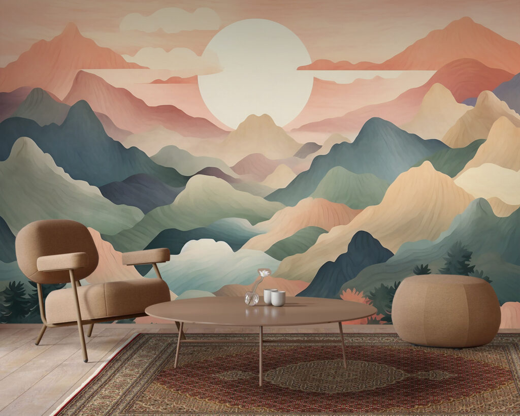 Sol entre montanhas coloridas — interior 2