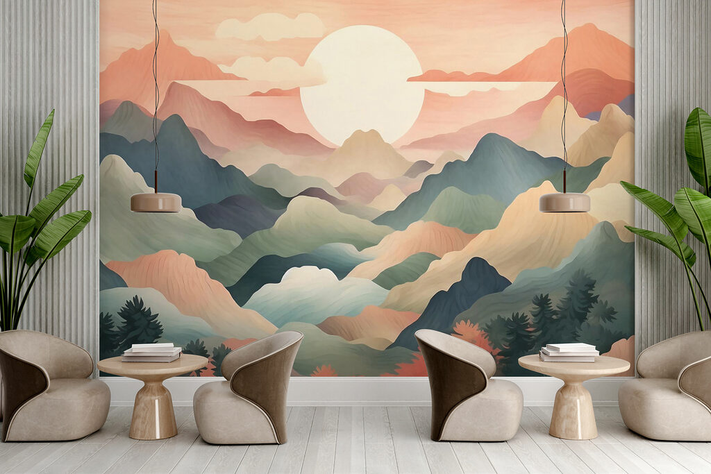 Sol entre montanhas coloridas — interior 5
