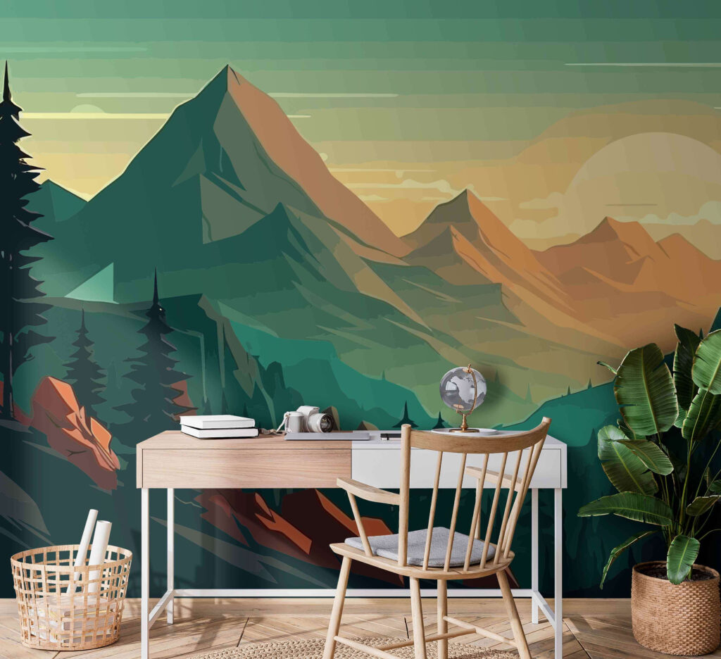 Montanhas em cores chapadas — interior 2