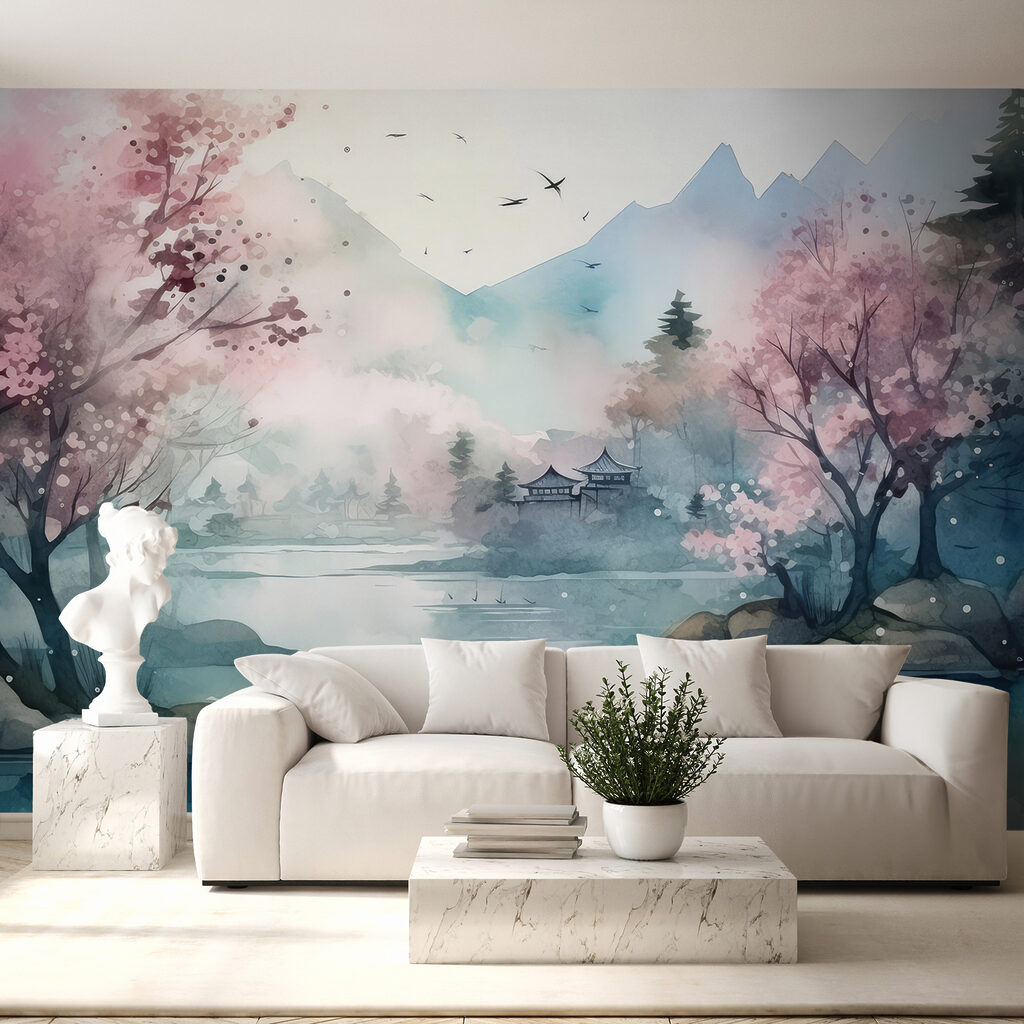 Flores refletidas na água — interior 4