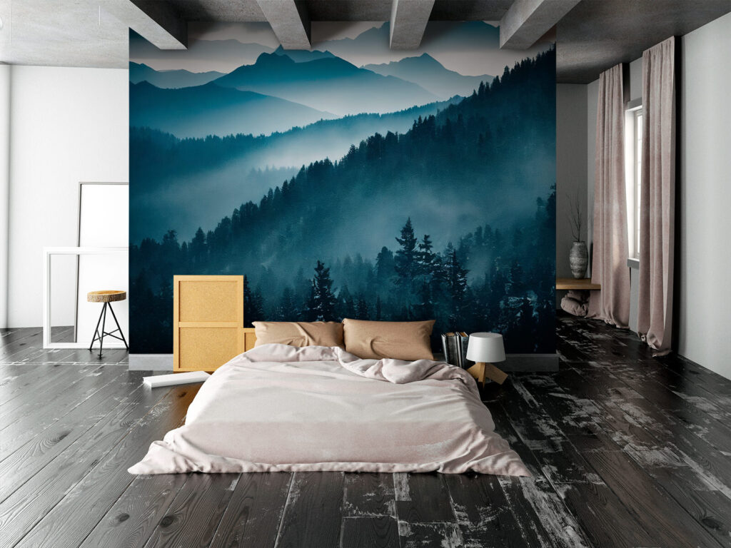 Névoa azul sobre encostas — interior 2