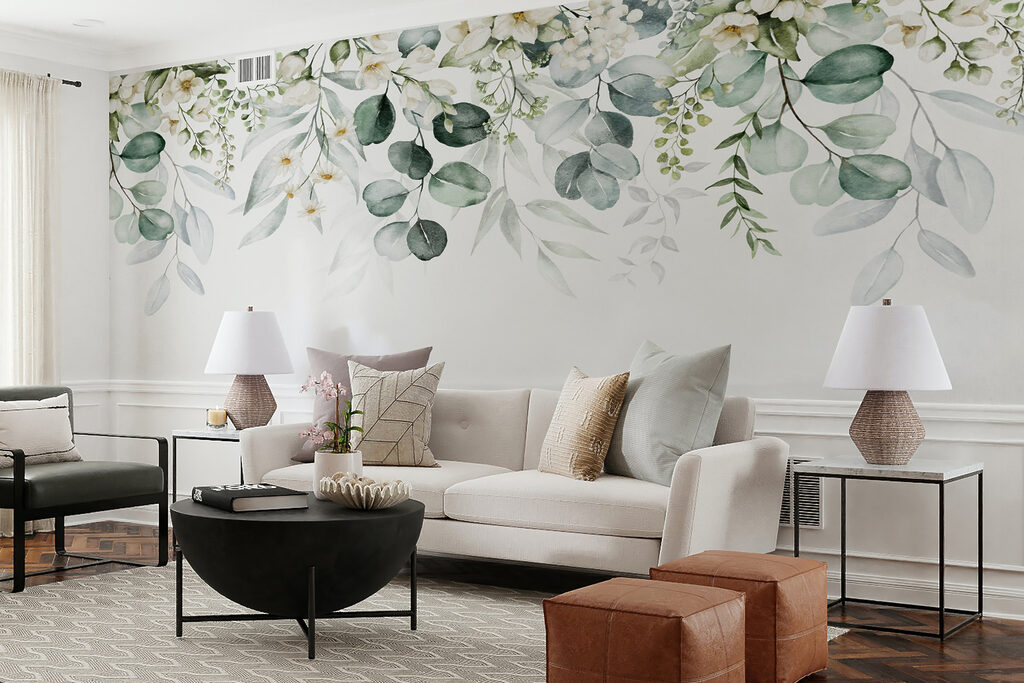 Flores brancas, folhas pendentes — interior 4