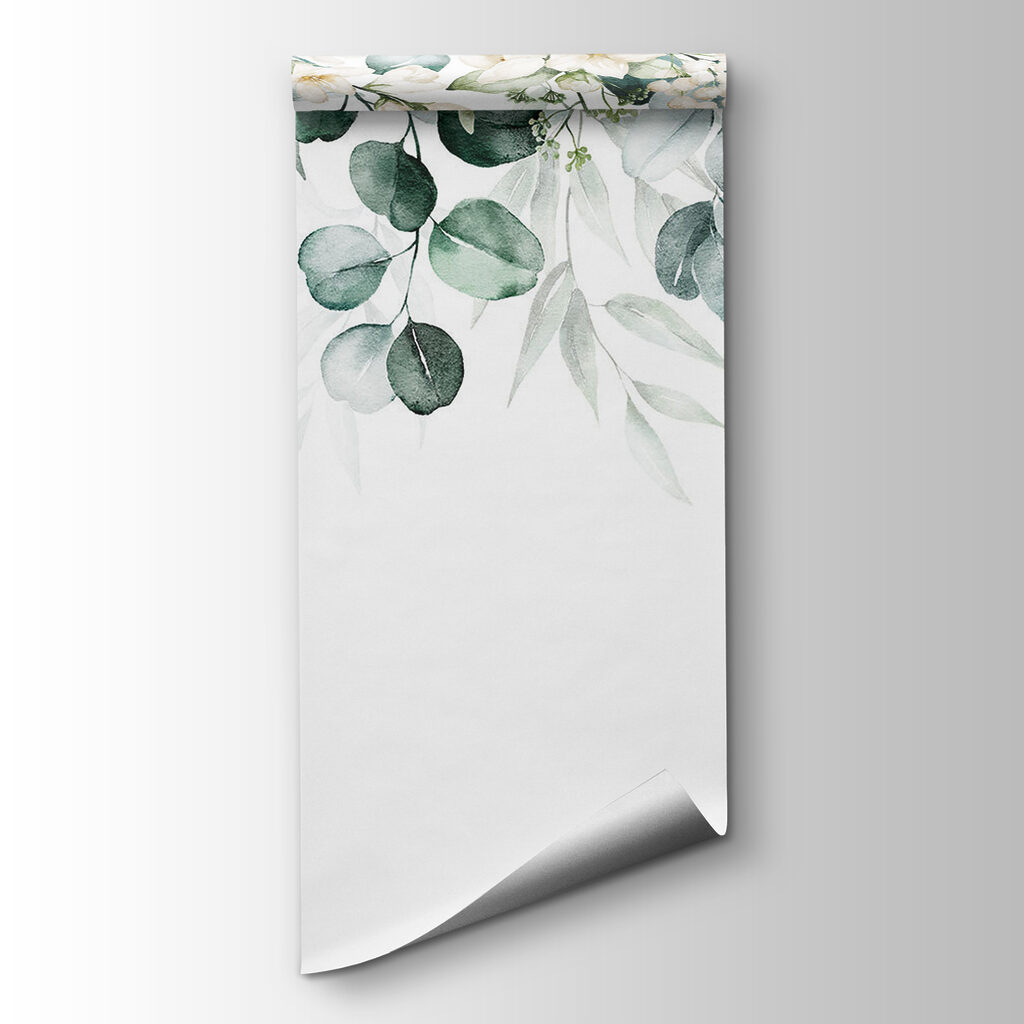 Flores brancas, folhas pendentes — vista do produto