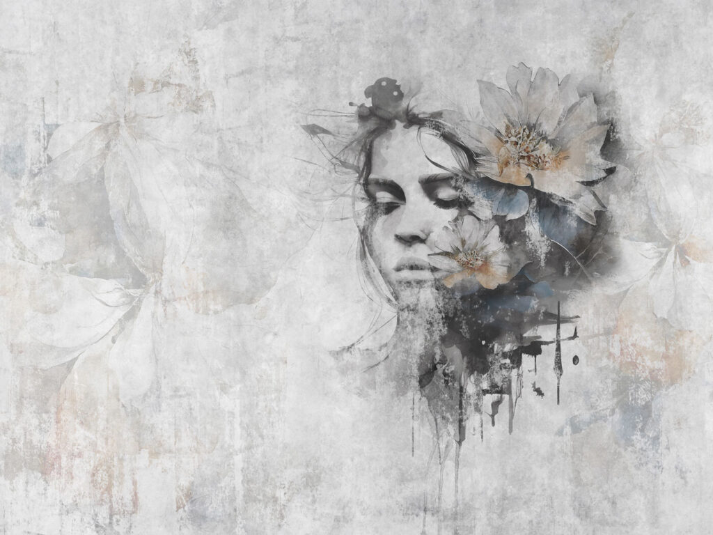 Retrato em cinzento — design completo