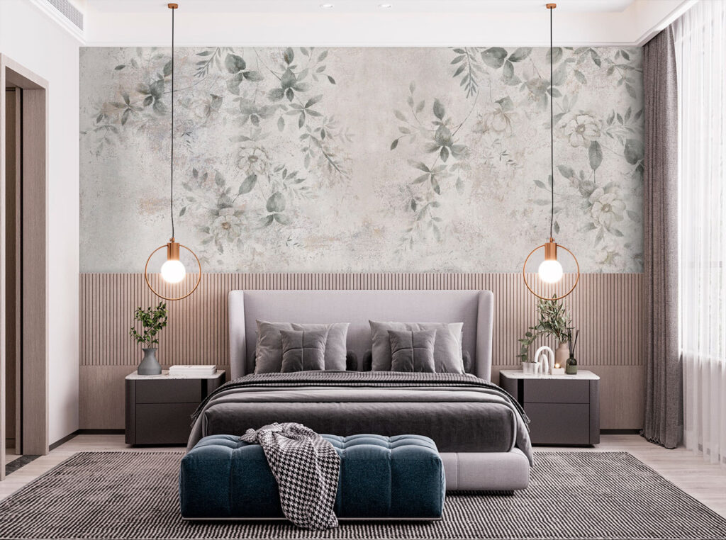 Rasto floral em branco — interior 4