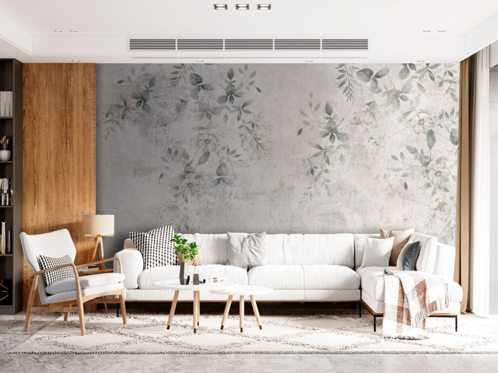 Rasto floral em branco — interior 2