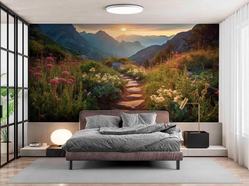 Trilho dourado na montanha — interior 1
