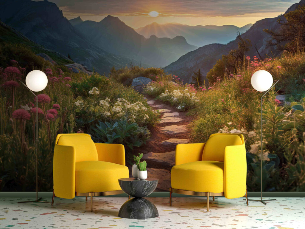 Trilho dourado na montanha — interior 3