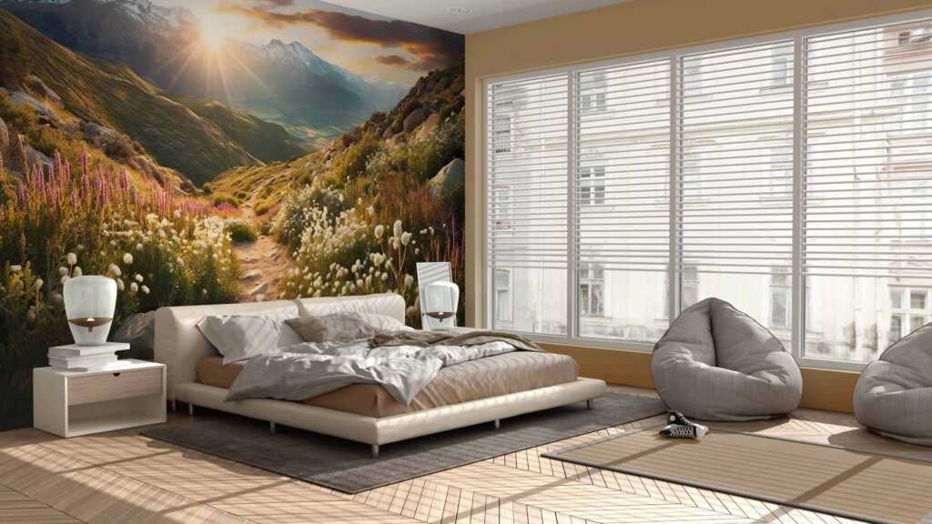 Trilho rochoso ao sol — interior 1