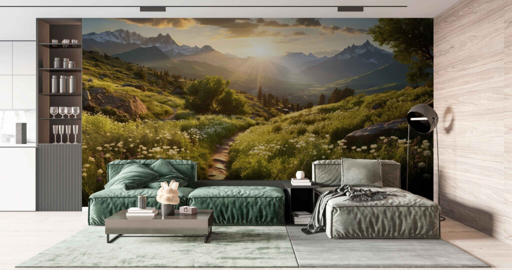 Trilho florido no vale — interior 2