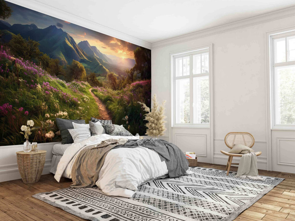 Trilho por prados rosa — interior 2