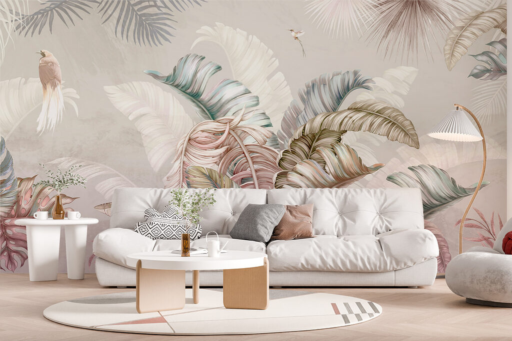 Folhas tropicais pastel — interior 6